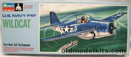 Monogram 1/48 Grumman F4F  Wildcat 'Blue Box' Issue, PA66-100 plastic model kit